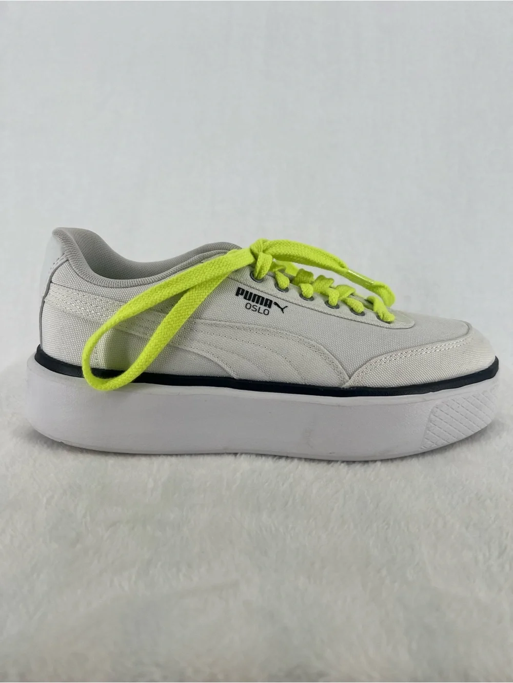 Puma Oslo Maja “Summer” Canvas In White  Platform Sneakers Sz 7.5 Blokecore